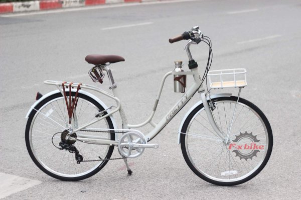Xe Đạp Nữ Pretty Latte-V 2021 Màu Kem