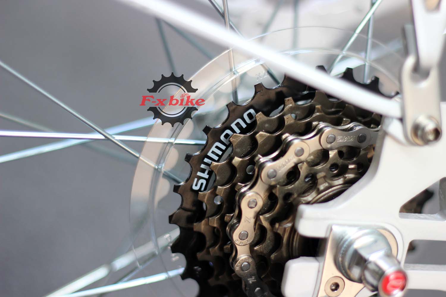 Líp Shimano 7 tầng tăng khả năng leo dốc, đạp nhẹ nhàng.