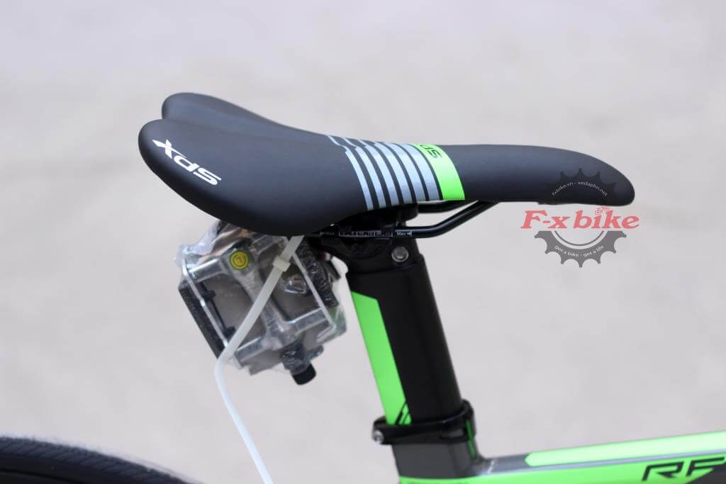 Cọc yên nhôm bản to và dầy chắc chắn XDS, Yên da mềm XDS