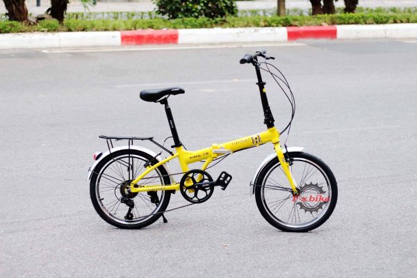 Xe Đạp Gấp California Time 7s Màu Vàng