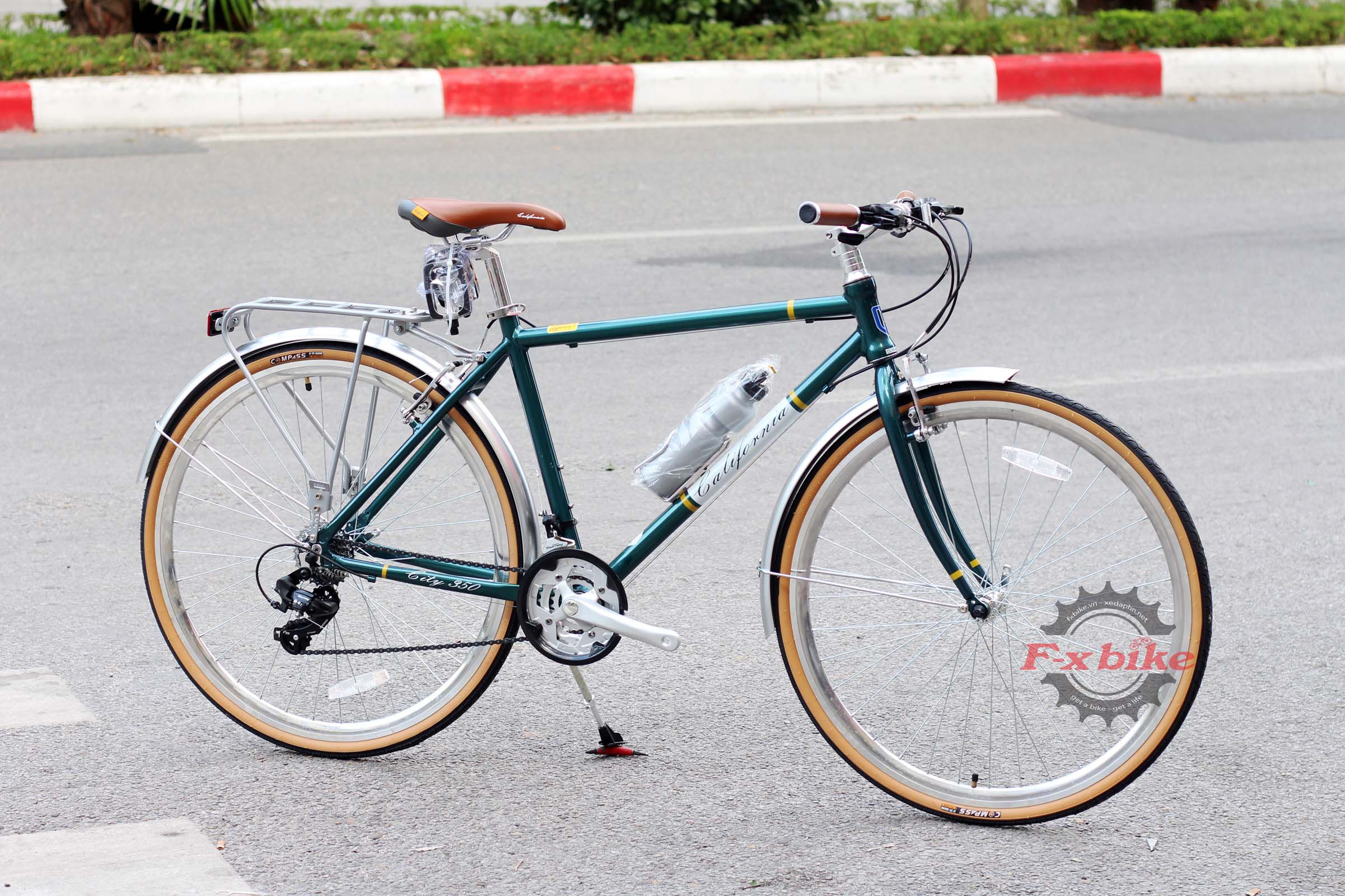 Xe Đạp California City 350 Màu Xanh Lá