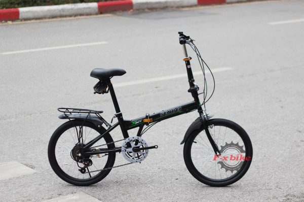Xe Đạp Gấp Senbei 20inch Màu Đen