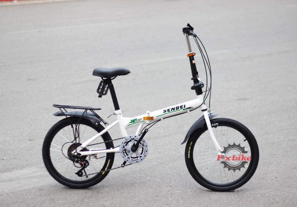 Xe Đạp Gấp Senbei 20inch Màu Trắng