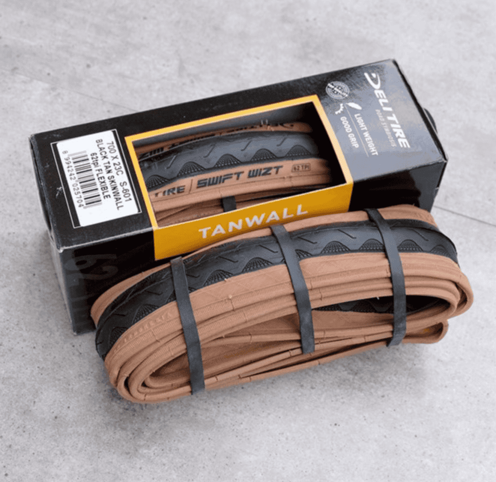 Lốp Deli Tire Black Tan Skinwall 700x23