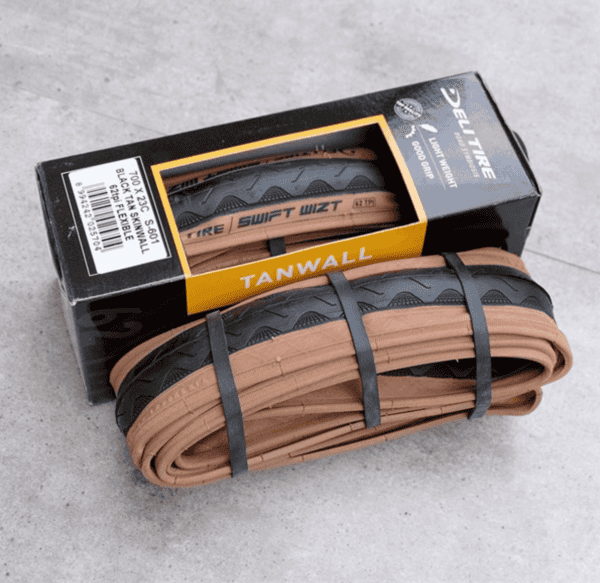 Lốp Deli Tire Black Tan Skinwall 700x23