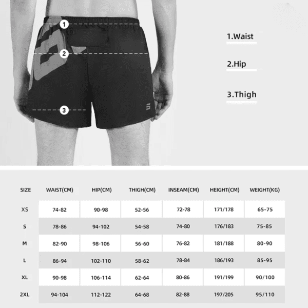 Quần Ngắn Đạp xe NENK (Cạp Ngắn) - Bảng Size