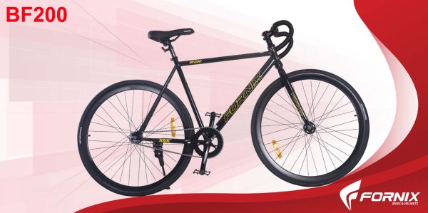 Xe Đạp Fixed Gear Fornix BF200 2023 Màu Đen Vàng