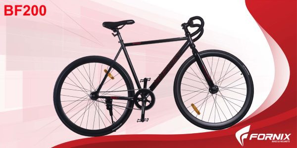 Xe Đạp Fixed Gear Fornix BF200 2023 Màu Đen Đỏ
