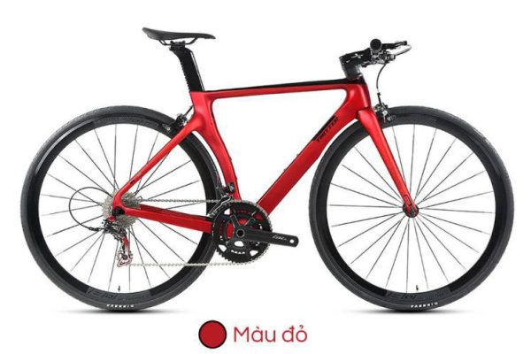 Xe Đạp Đua Twitter T2 Carbon 2024 Tay Ngang Màu Đỏ