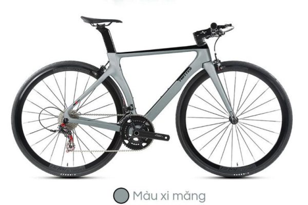 Xe Đạp Đua Twitter T2 Carbon 2024 Tay Ngang Màu Xám Xi Măng