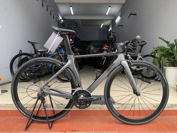 Xe Đạp Đua Twitter T2 Carbon 2024 Tay Ngang Màu Ghi