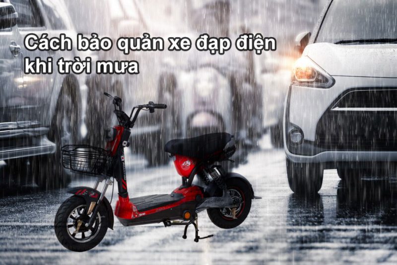 Cách bảo quản xe đạp điện khi trời mưa