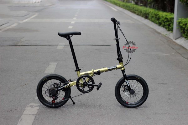 Xe Đạp Gấp Sanhema 16inch màu Gold