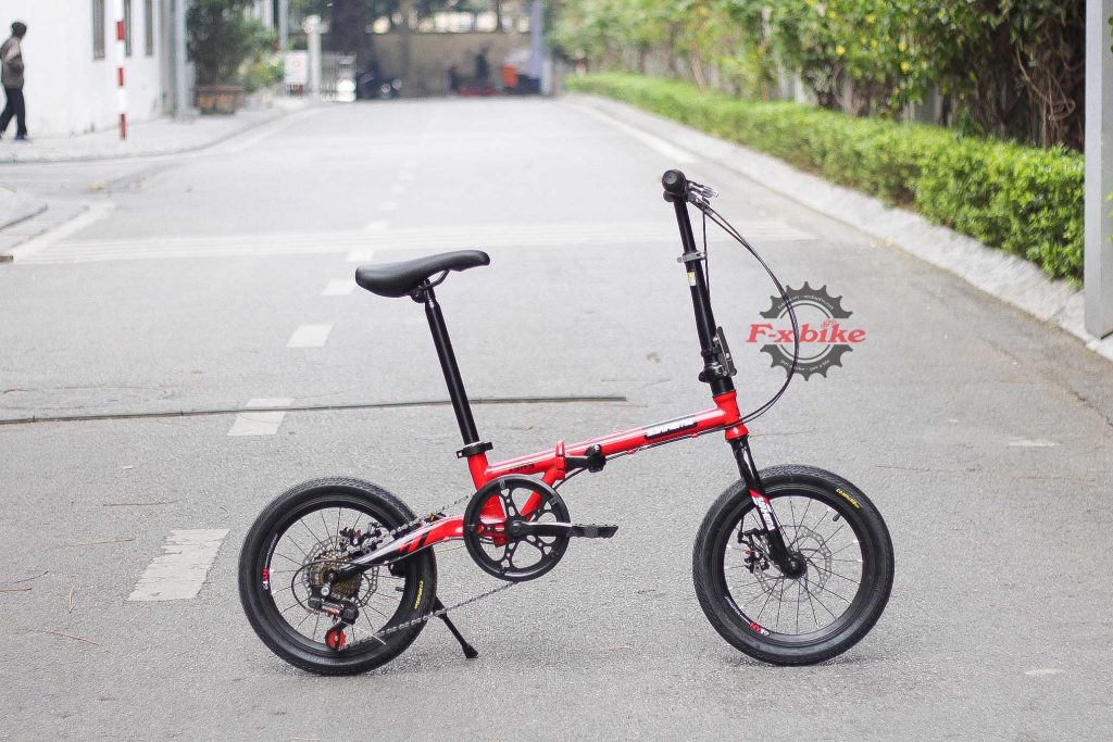 Xe Đạp Gấp Sanhema 16inch Màu Đỏ