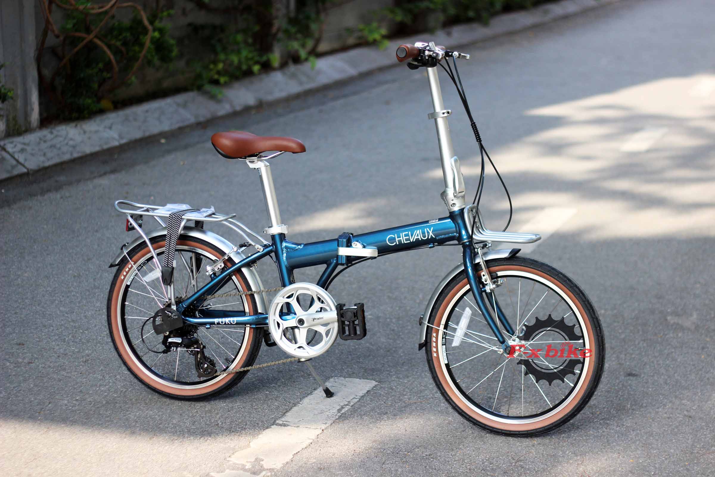XE ĐẠP GẤP CHEVAUX FUKU Màu Xanh Biển