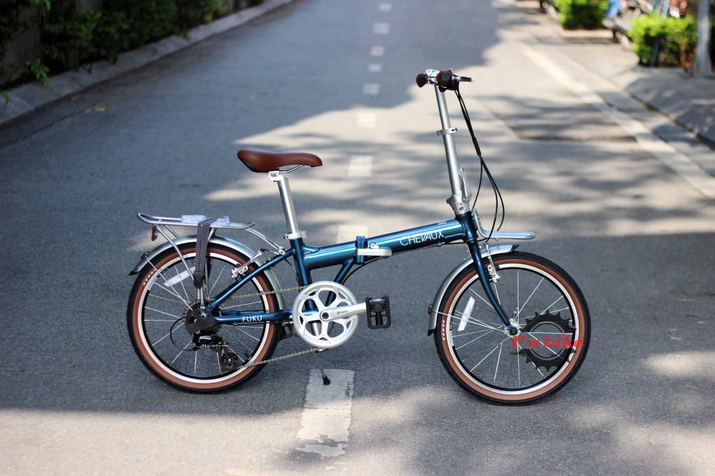 XE ĐẠP GẤP CHEVAUX FUKU Màu Xanh Biển