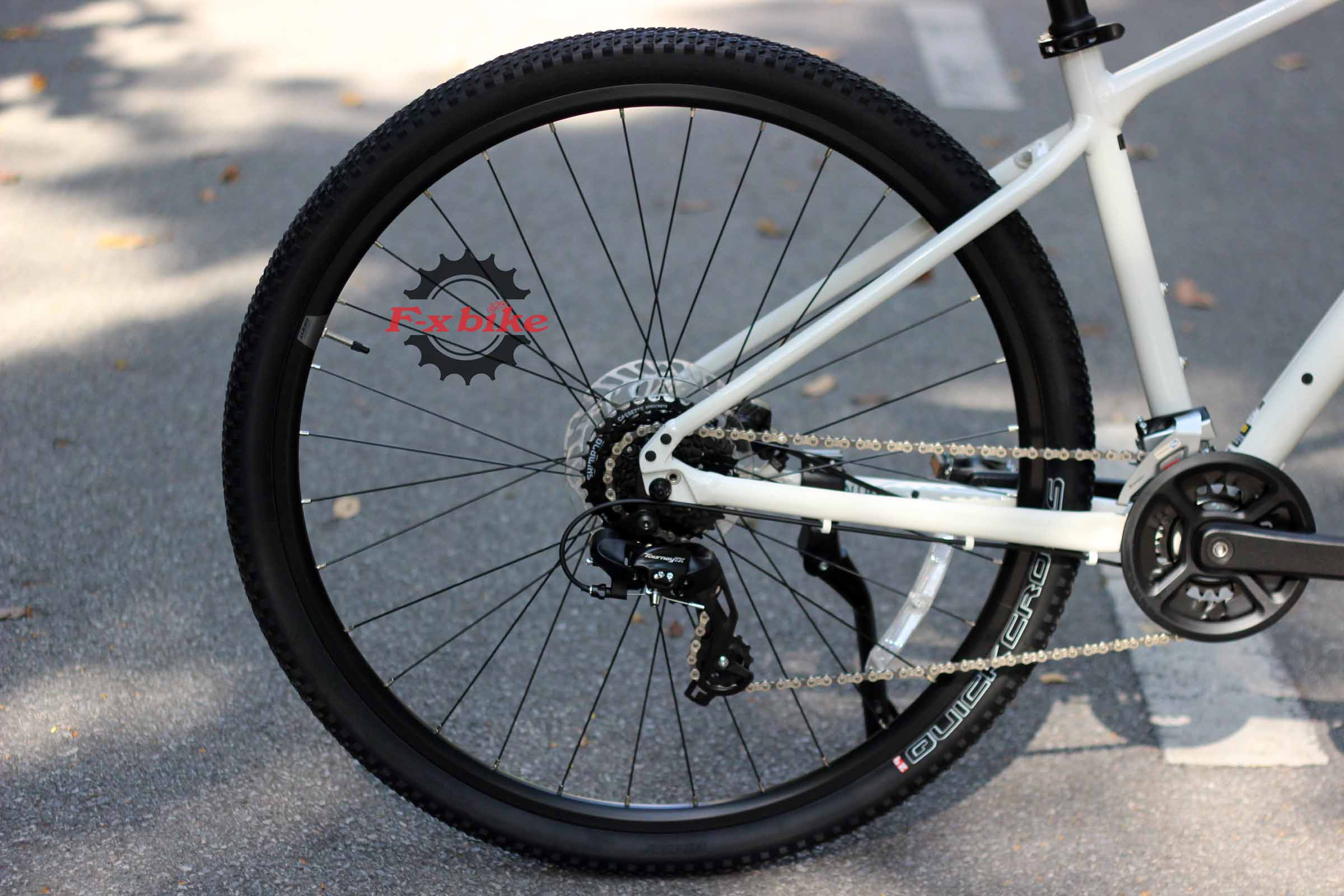 Bánh 29×1.95 QuickCross – bám đường, vượt địa hình tốt.