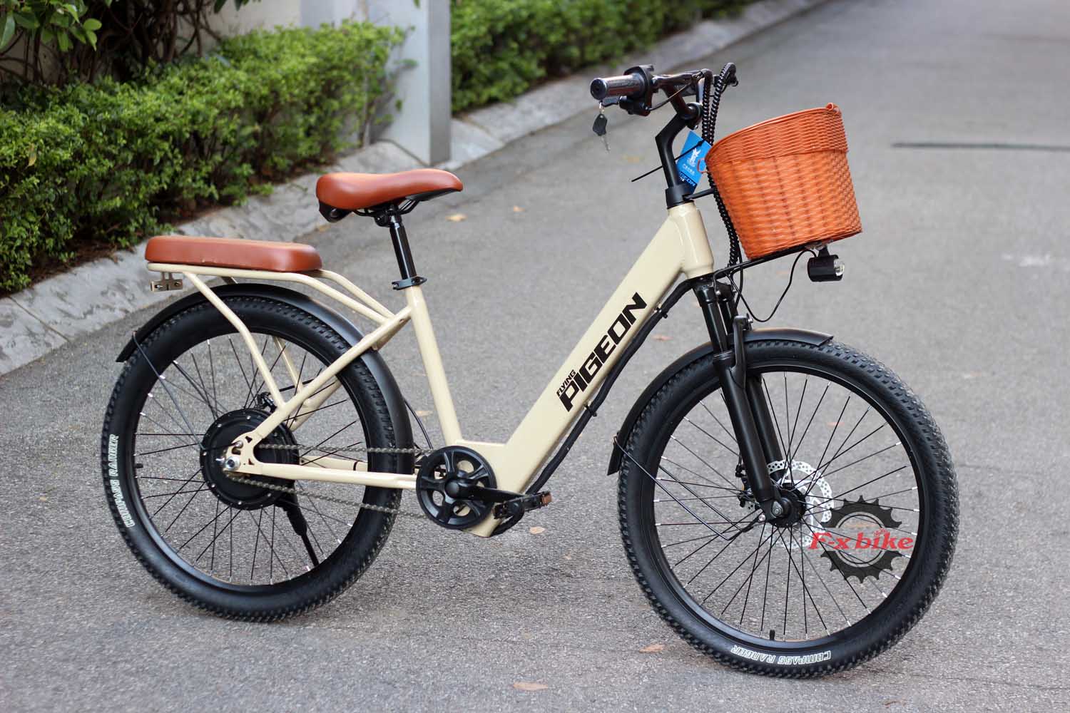 Xe Đạp Điện Nữ Pigeon Màu Kem
