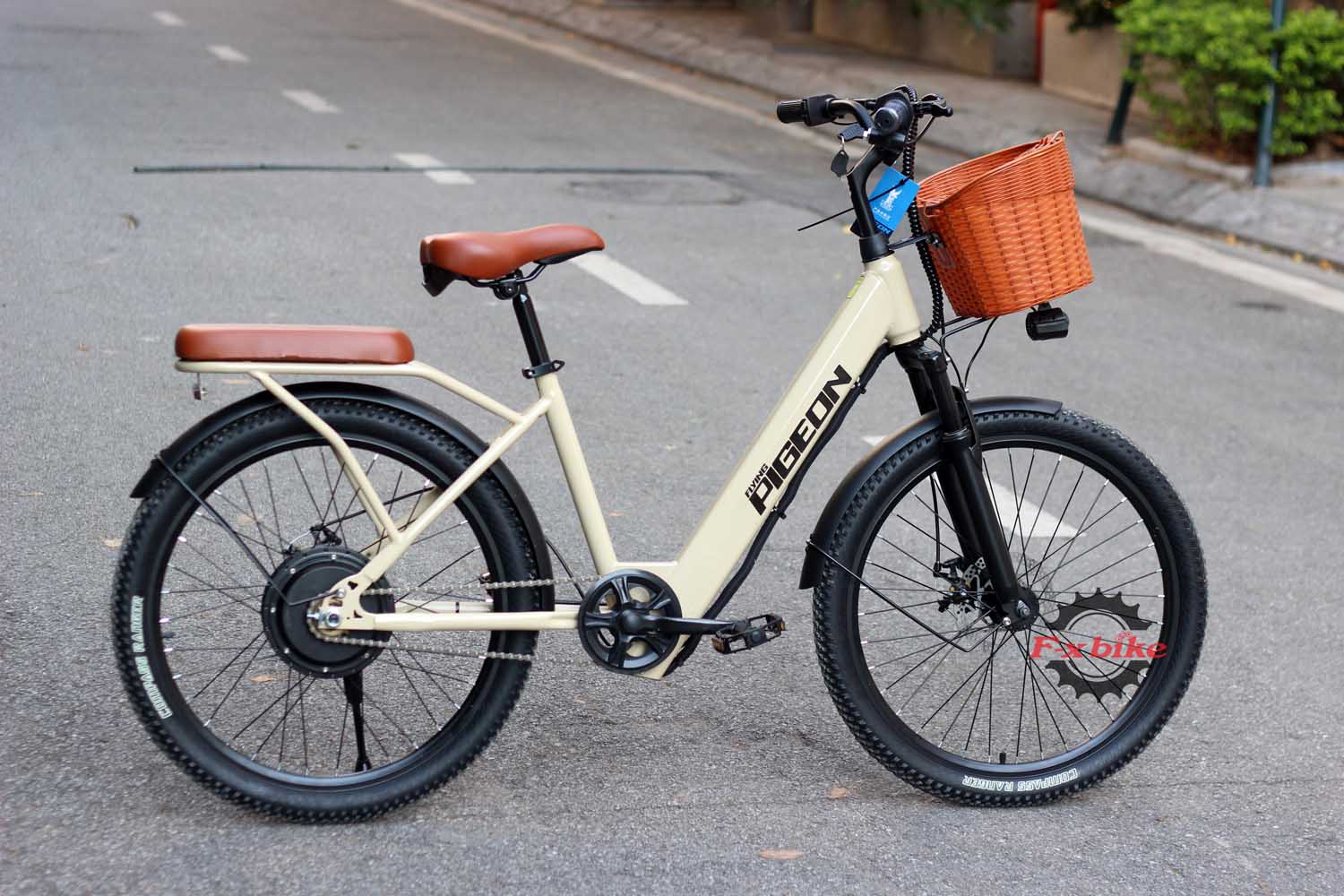 Xe Đạp Điện Nữ Pigeon Màu Kem
